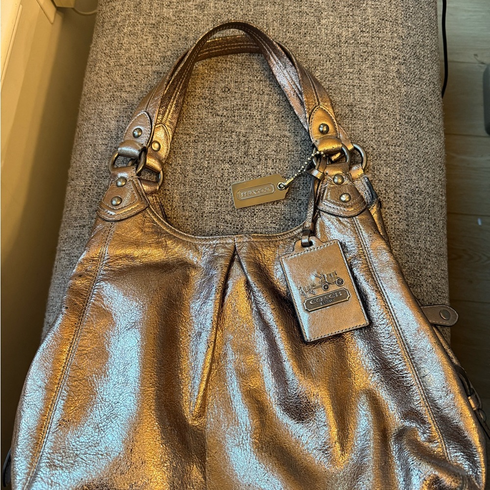 Coach Shimmering Bronze Shoulder Bag